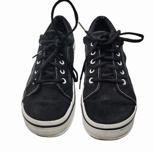 Keds Black Suede Platform Sneakers Women's Lace-Up Lug Sole Casual Shoes 9.5